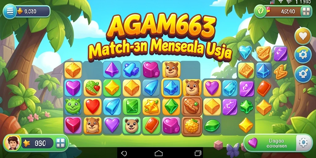 Tangkapan layar AGAM66 menunjukkan gameplay seru dan menarik dari permainan Match-3.
