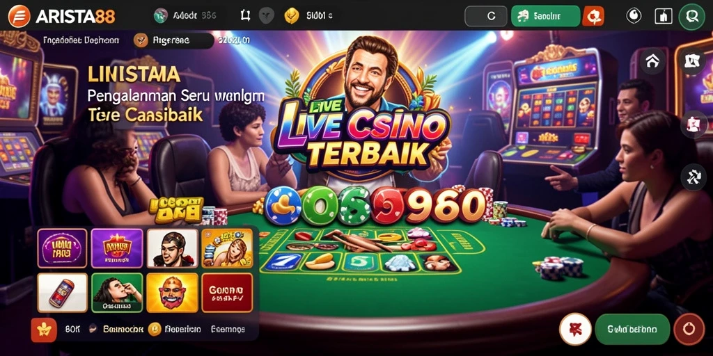 Tampilan screenshot ARISTA88 yang menampilkan dealer langsung dan pemain yang terlibat dalam permainan.