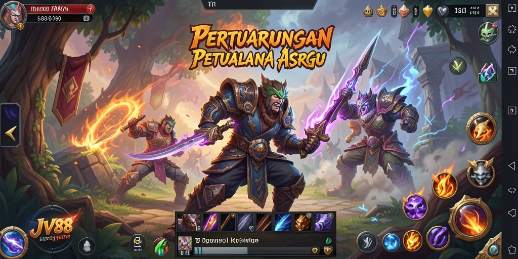 Tangkapan layar dari gameplay JV88 yang penuh aksi dan grafis menawan.