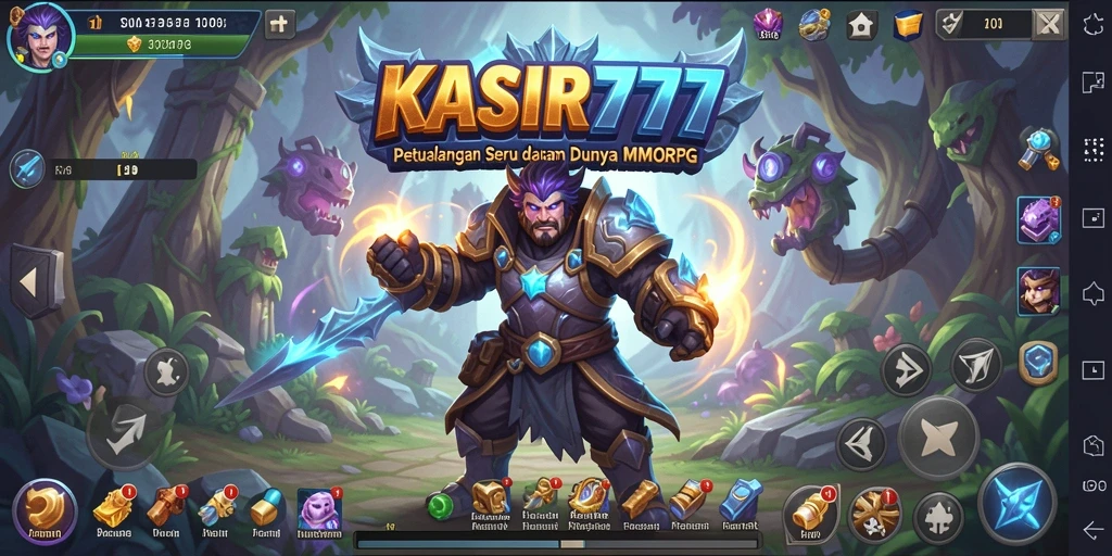 Screenshot gameplay KASIR777 dengan karakter dan petualangan seru.
