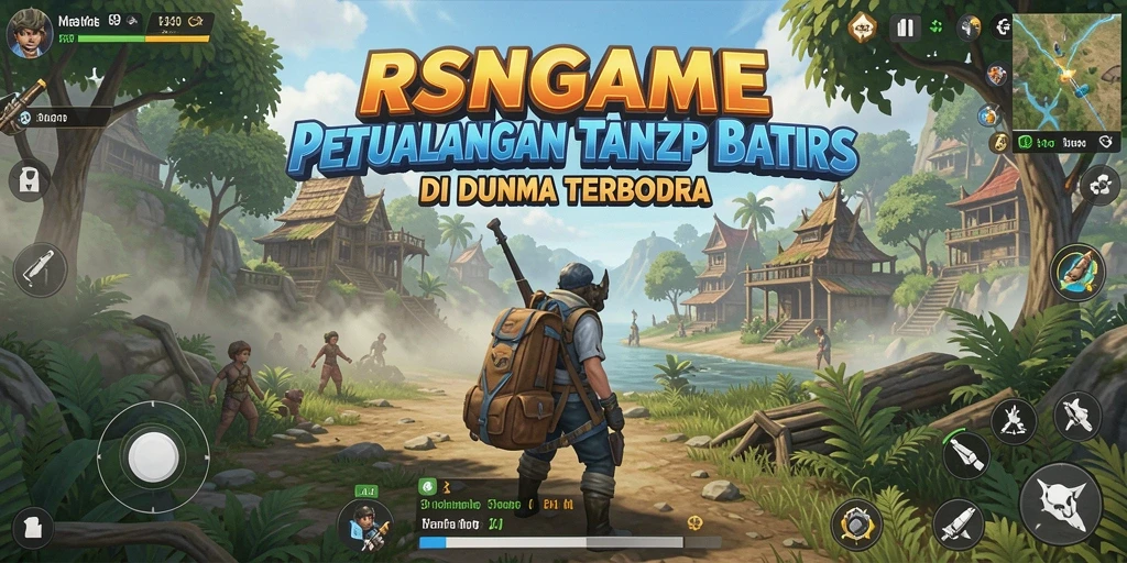 Screenshot gameplay RSNGAME menunjukkan petualangan seru di dunia terbuka.