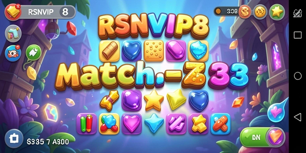 Tampilan gameplay RSNVIP8 yang penuh warna dan dinamis.