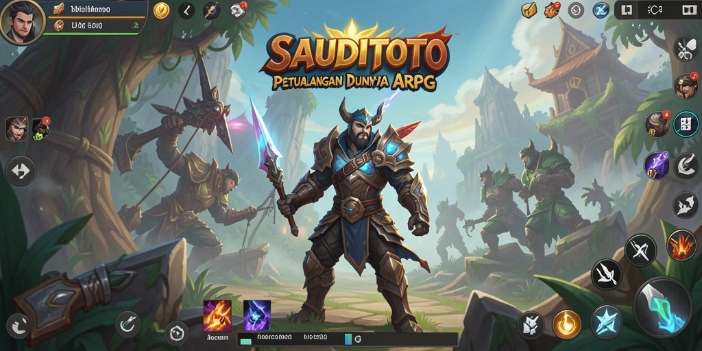 Menampilkan aksi seru dalam gameplay ARPG SAUDITOTO.