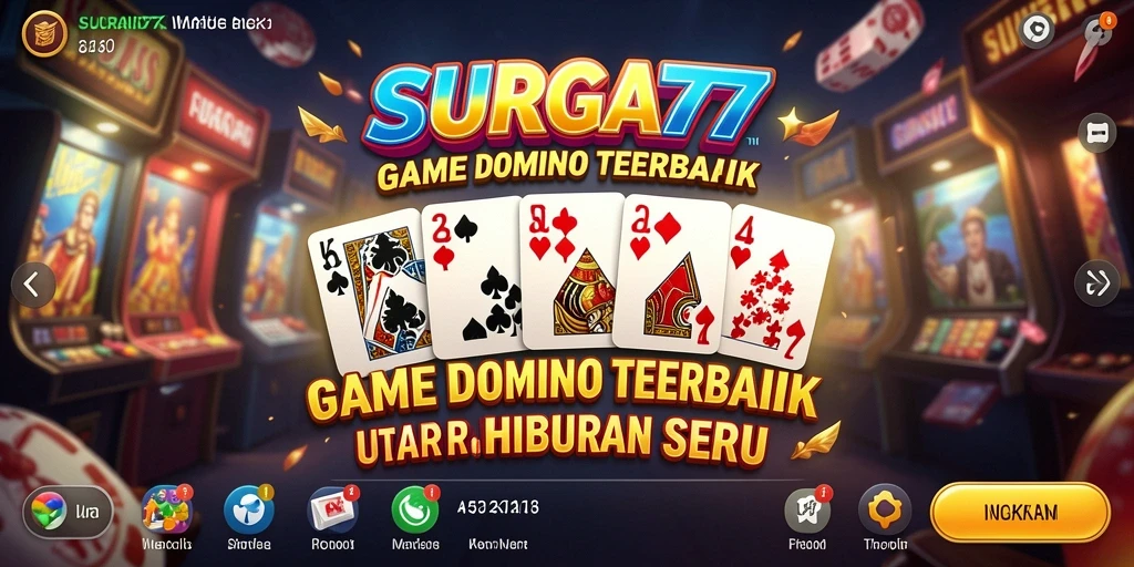 Tangkapan layar gameplay seru di SURGA77 dengan domino yang menarik.