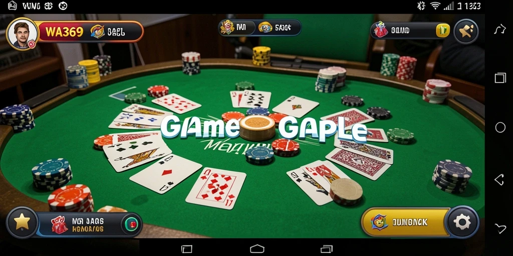 Screenshot permainan Gaple dengan tampilan yang menarik.